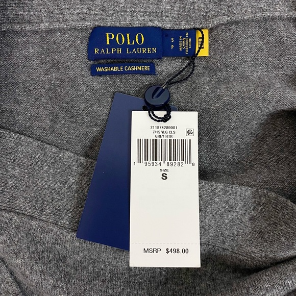 NWT Polo Ralph Lauren Cashmere Wrap Midi Skirt Heather Gray Washable Size Small - Picture 8 of 9